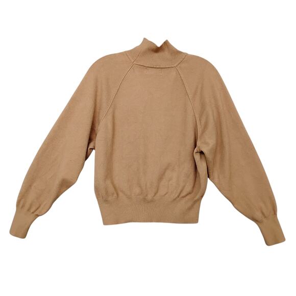 Marled Fine Knit Sweater Top Size Small High neck Dolman Long Sleeve Brown - Picture 5 of 8